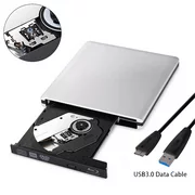 External 3D Bluray DVD Drive Burner, Slim Portable USB 3.0 Blu-Ray 6X Silm Blu Ray BD CD DVD Player Writer for MacBook, Laptop, Desktop Windows, MacOS, Linux