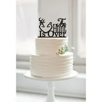 The Hunt Is Over Wedding Cake Topper Wedding,Acrylic Cake Topper Party Decor For Wedding