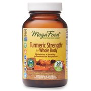 MegaFood, Turmeric Strength for Whole Body, Maintains a Healthy Inflammation Response, Vitamin and Herbal Dietary Supplement, Gluten Free, Vegan, 60 Tablets (30 Servings)