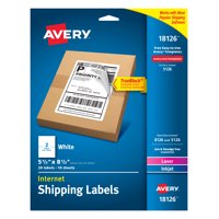 Avery Internet Shipping Labels, 5-1/2" x 8-1/2", 20 Labels (18126)