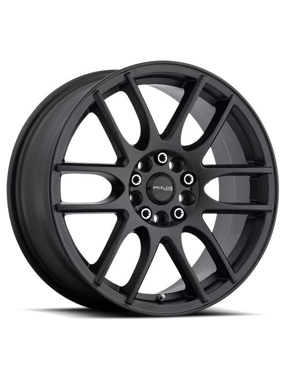 Raceline 141B-Mystique 17" Cast Aluminum Wheel, MYSTIQUE BLACK 17X7.5 5X100/5X114.3 +40mm Fits select: 2012-2016 HONDA CIVIC LX, 2020-2023 TOYOTA COROLLA LE