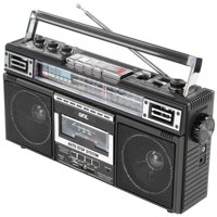 QFX J-220BT ReRun X Cassette Player Boombox with 4-Band Radio, MP3 Converter, and Bluetooth