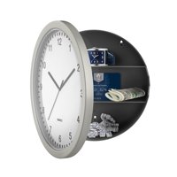 Hidden Compartment Wall Clock10 Battery Operated Working Analog Clock with Secret Interior Storage by Stalwart