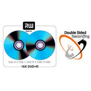 10-Pak 9.4GB Double-Sided 16X DVD+Rs (record both sides of disc)