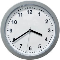 10" Silver Wall Clock with Hidden Safe