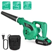 Cordless Leaf Blower - KIMO 20V Lithium 2-in-1 Sweeper/Vacuum 2.0 AH Battery for Blowing Leaf, Clearing Dust & Small Trash,Car, Computer Host,Hard to Clean Corner