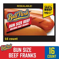 Ball Park Bun Size Beef Hot Dogs, 16 Count