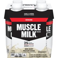 Muscle Milk Genuine Protein Shake, 25g Protein, Vanilla Creme, 11 Fl Oz, 4 Count