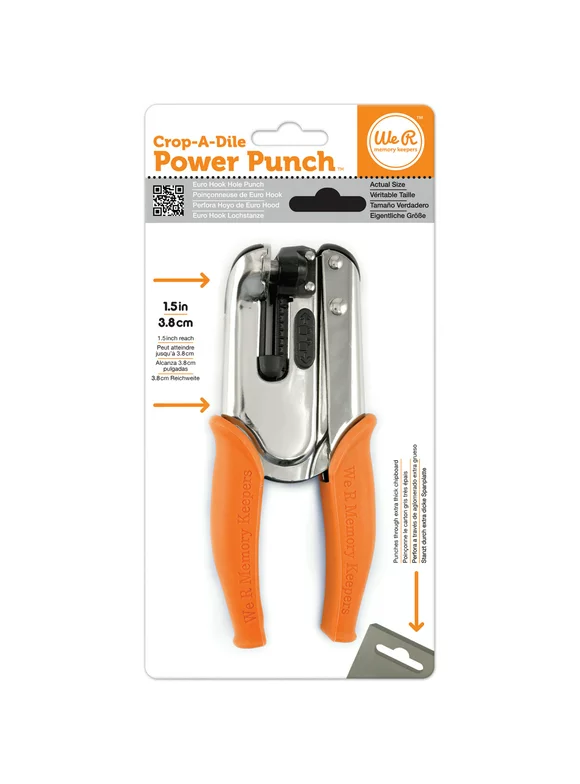 Crop-A-Dile Euro Hook Power Punch-, Pk 1, We R Memory Keepers