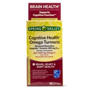 Spring Valley Cognitive Health Omega Turmeric Softgels, 60 Count