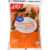 Great Value All Natural Chicken Wing Sections, 64 oz