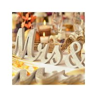 Large Silver Mr & Mrs Plaque Sign, MR MRS Wooden Letters, Wedding Engagement, Sweet Table Docoration