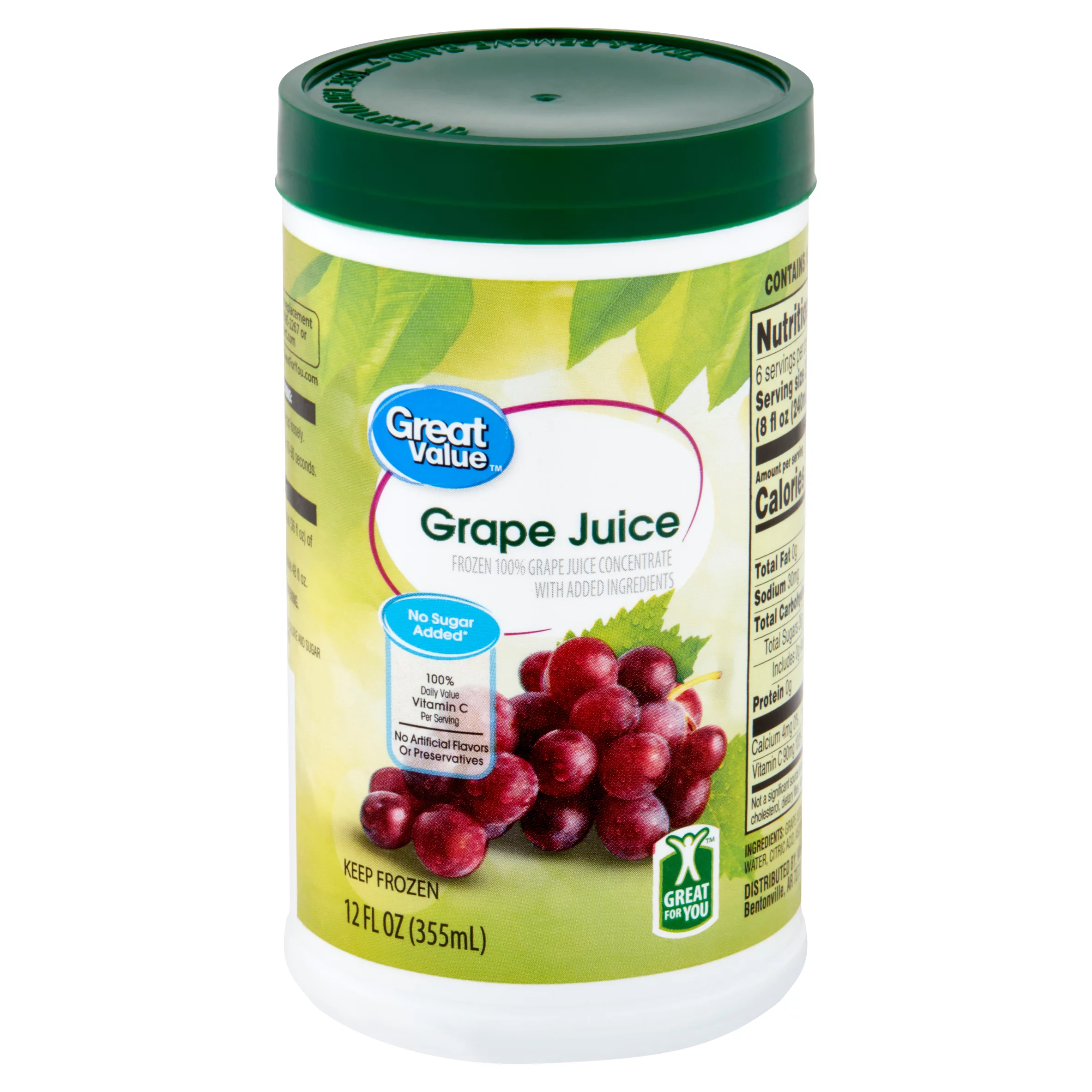 Great Value Grape Juice, 12 fl oz