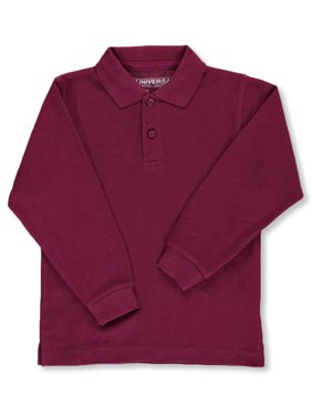Unisex Boys Girls Long Sleeve Pique Polo Shirt w/Stain Release (2T-20) (Toddler)