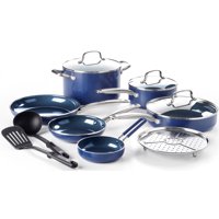 Blue Diamond 12-Piece Toxin-Free Ceramic Nonstick Cookware Set, Dishwasher Safe