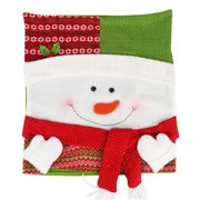 Akoyovwerve Christmas Table Decoration Chair Cover Santa Snowman Chair Back Cover Christmas Scene Dress Up Gift