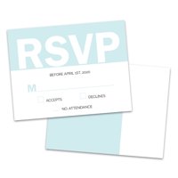Personalized Color Block Wedding RSVP