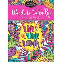 Cra-Z-Art Timeless Creations Coloring Book, Words to Color by, 64 Pages