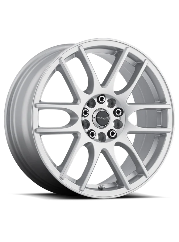 Raceline 141S-Mystique 17" Cast Aluminum Wheel, MYSTIQUE SILVER 17X7.5 5X100/5X114.3 +40mm Fits select: 2012-2016 HONDA CIVIC LX, 2020-2023 TOYOTA COROLLA LE