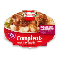 (6 pack) Hormel Compleats Meatloaf & Gravy with Mashed Potatoes, 9 Ounce