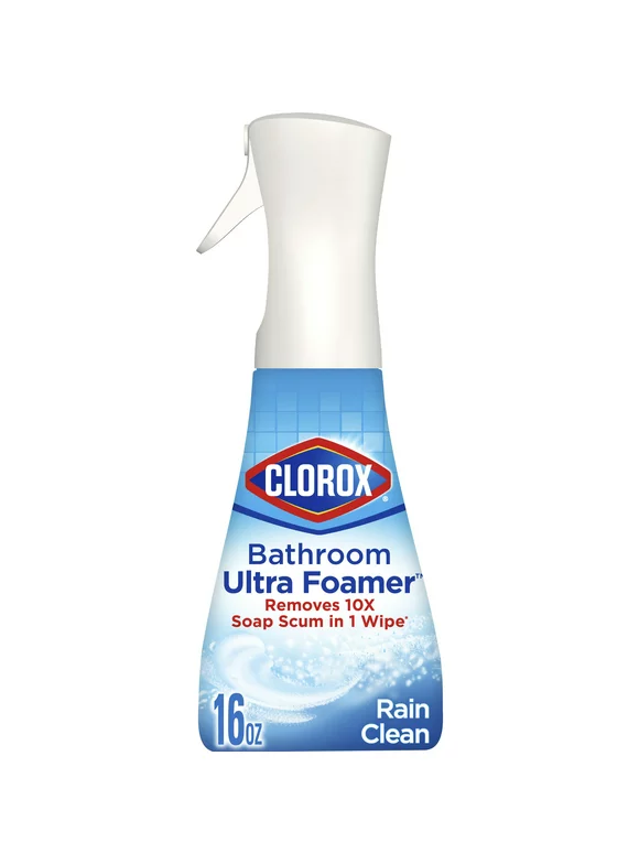 Clorox Bathroom Ultra Foamer, Cleaner Spray, Rain Clean, 16 Fluid Ounces