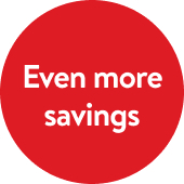Even more savings. Shop all.