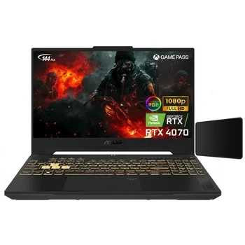 ASUS TUF F15 15.6" FHD 144Hz Gaming Laptop Computer, 12th Gen Intel 14-Core i7-12700H, GeForce RTX 4070 8GB, 64GB DDR4 RAM, 2TB PCIe SSD, WiFi 6, Bluetooth 5.2, RGB Keyboard, Windows 11 Home