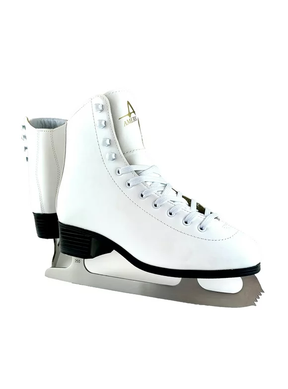 American Athletic Women's Tricot-Lined Ice Skates, Size 8