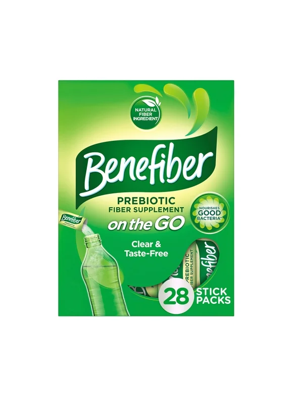 Benefiber On The Go Prebiotic Fiber Powder, Unflavored, 3.92 Oz, 28 Ct