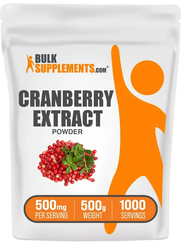 BulkSupplements.com Cranberry Extract Powder - Cranberry Supplements for Women - Cranberry Vitamins (500g - 1.1 lbs)