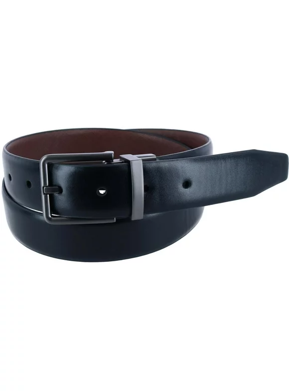 Calvin Klein Men's Reversible Leather Belt 2 Piece Set, Black \ Brown,M - US