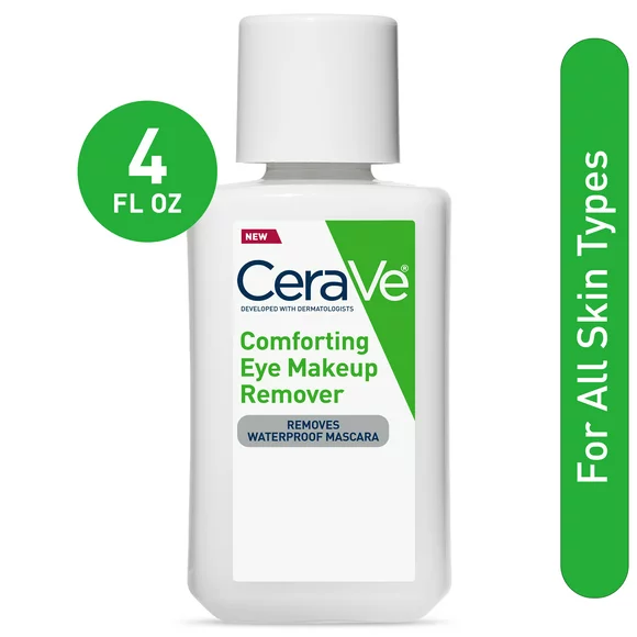 CeraVe Eye Waterproof Makeup Remover with Hyaluronic Acid and Ceramides, 4 fl oz