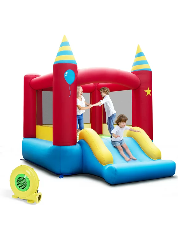 Costway Inflatable Kids Jumping Bouncer Indoor Outdoor with 480W Blower