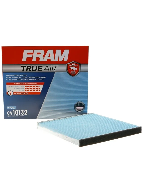 FRAM CV10132 TrueAir Premium Cabin Air Filter with N95 Grade Filter Media for Select Toyota Vehicles