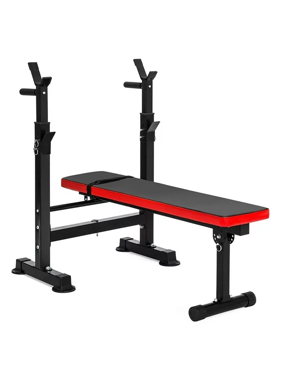 Fitvids LX400 Adjustable Olympic Workout Bench with Squat Rack