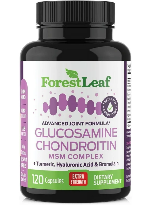 Forest Leaf Glucosamine Chondroitin & MSM Complex Joint Support Supplement, 120 Capsules