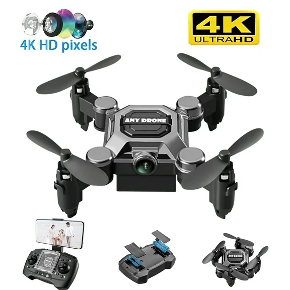 HNH Mini Drone with 4K HD Camera for Kids and Adults, FPV Foldable RC Quadcopter with 3D Flip,Trajectory Flight,2.5 in Width