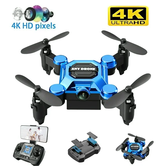 HNH RC Foldable Drone with 4K HD Camera for Kids and Adults, Beginners Portable Pocket Quadcopterwith 3D Flip,2.5 in Width