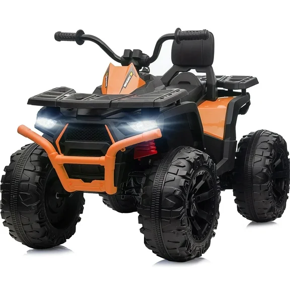 Hikiddo JC333 24V Ride on Toy, Kids ATV 4-Wheeler with 400W Motor, 2 Seater - Orange