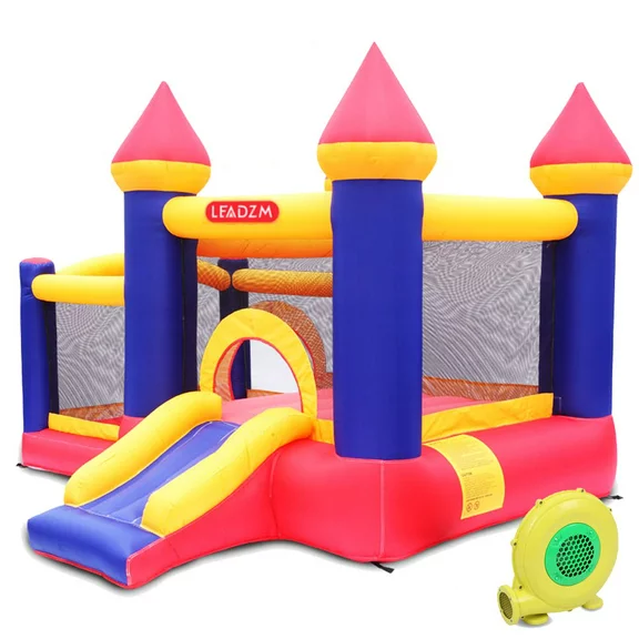 Ktaxon Kids Inflatable Bouncer House Jumper Castle with 350W Air Blower for 2 to 8 Years Old Childrens