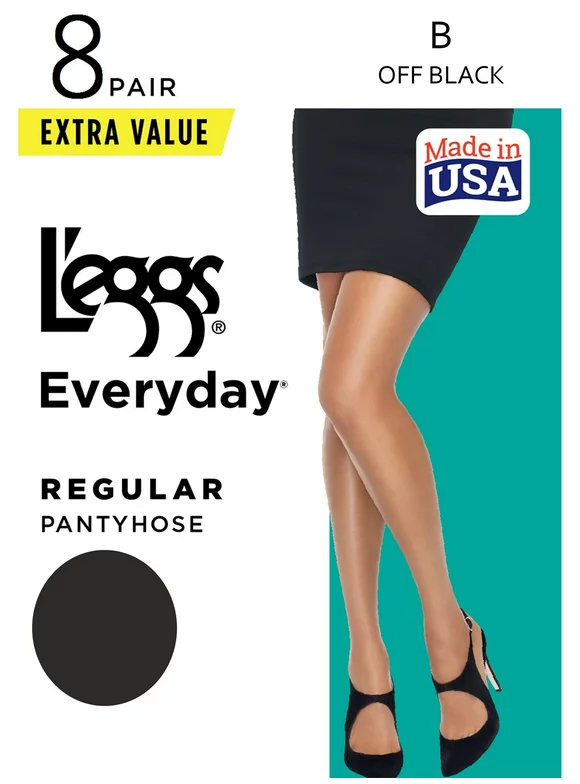 L'eggs Everyday Women's Regular Pantyhose, 8 pack