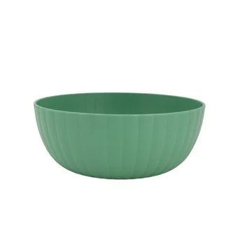 Mainstays - Green Round Plastic Bowl, Ribbed, 38-Ounce