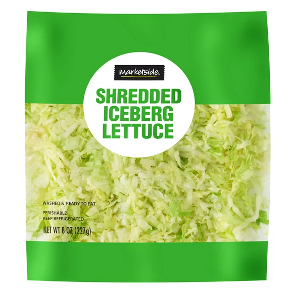 Marketside Fresh Shredded Iceberg Lettuce, 8 oz Bag, Fresh