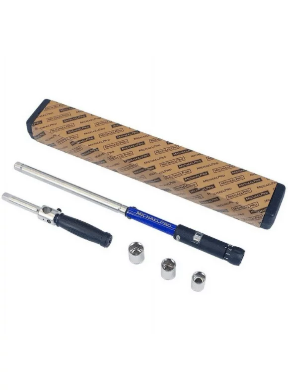 MichaelPro Click Through Torque Wrench - 1/2 Inch Dr with 3 Sockets