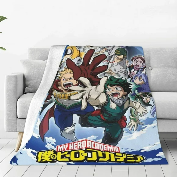 My Hero Academia Fleece Blanket Super Soft Cozy Throw Blanket Fuzzy Comfy Flannel Blanket Warm Plush Blankets And Throws For Couch, Sofa, Bed 40"X30"