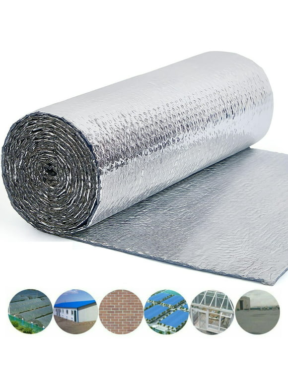 Nisorpa Bubble Reflective Foil Roll Insulation Radiant Barrier 65.6ft x 3.94ft (258sqft)