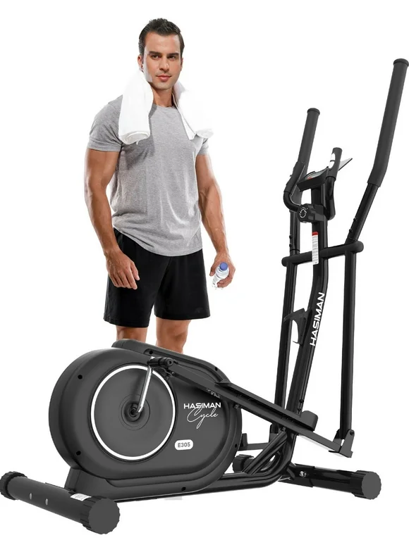 Pooboo Silent Magnetic Elliptical Bike Stationary Exercise Machine for Home Gym Cardio Workout 280lbs