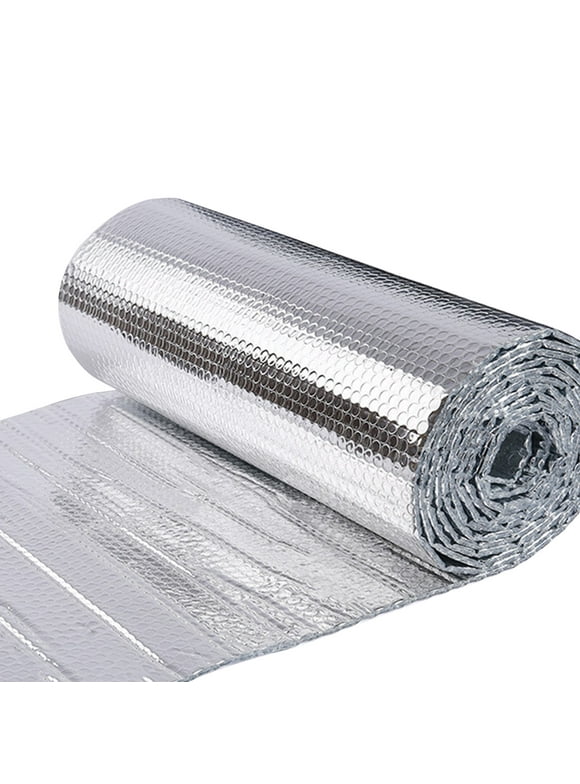 bimiti 24in x 33ft Double Bubble Reflective Foil Insulation, Radiant Barrier with Aluminum Foil Cover, Sliver