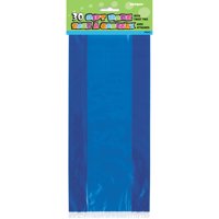 Plastic Cellophane Bags, 11 x 5 in, Royal Blue, 30ct