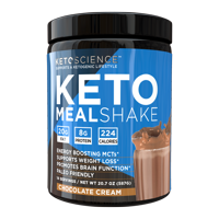 Keto Science Ketogenic Meal Shake Chocolate Dietary Supplement, Meal Replacement, Weight Loss, Intermittent Fasting, 20.7 oz. (587 g), 14 Servings